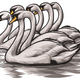 Swan Group Embroidery Design, Instant Download