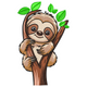 Sweet Baby Sloth Embroidery Design, Instant Download