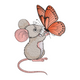 Sweet Mouse Embroidery Design, Instant Download