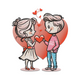 Sweet Valentine Couple Embroidery Design, Instant Download