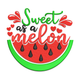 Sweet as a Melon Embroidery Design, Watermelon Quote Summer Machine Embroidery, Instant Download