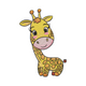 Sweet baby giraffe embroidery design, Instant Download