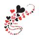 Swirl Hearts Valentine Embroidery Design, Instant Download