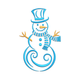 Swirl Snowman Embroidery Design, Christmas Pattern, Instant Download