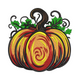 Swirled Autumn Pumpkin Embroidery Design, Instant Download