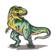 T-Rex Dinosaur Embroidery Design, Realistic Jurassic Predator Pattern, Instant Download