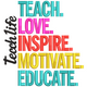 Teach Love Inspire Motivate Educate Embroidery Design, Machine Embroidery Pattern, Instant Download
