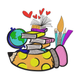 Teacher Books Pencil Globe Embroidery Design, Instant Download