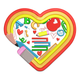Teacher Heart Pencil Books Embroidery Design, Instant Download