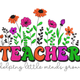 Teacher Helping Little Minds Grow Embroidery Design, Instant Download