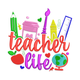 Teacher Life Embroidery Design, Instant Download