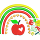 Teacher Rainbow Apple Heart Embroidery Design, Instant Download