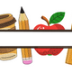 Teacher Supplies Frame Embroidery Design, Instant Download