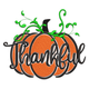 Thankful Pumpkin Embroidery Design, Instant Download