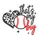 That's My Boy Baseball Heart Embroidery Design, Instant Download