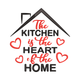 The Kitchen Is the Heart of the Home Embroidery Design, Machine Embroidery Pattern, Instant Download