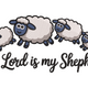 The Lord Is My Shepherd Sheep Embroidery Design, Instant Download