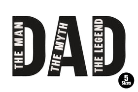 The Man The Myth The Legend Dad Embroidery Design, Father's Day Pattern, Instant Download