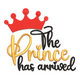 The Prince Has Arrived Embroidery Design, Instant Download