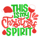 This Is My Christmas Spirit Embroidery Design, Funny Holiday Quote Pattern, Instant Download