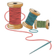 Thread Spools and Needle Embroidery Design, Instant Download