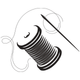 Thread and Needle Minimal Line Art Embroidery Design, Instant Download