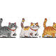 Three Cute Cats Embroidery Design, Machine Embroidery Pattern, Instant Download