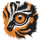 Tiger Eye Embroidery Design, Instant Download