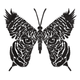 Tiger Face Butterfly Embroidery Design, Instant Download