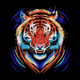 Tiger Face Embroidery Design, Instant Download