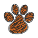 Tiger Paw Print Embroidery Design, Instant Download
