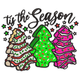 Tis the Season Christmas Tree Trio Embroidery Design, Instant Download
