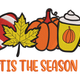 Tis the Season Fall Vibes Embroidery Design, Instant Download