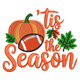Tis the Season Pumpkin Football Embroidery Design, Instant Download