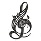 Treble Clef Music Notes Embroidery Design, Music Lover Machine Embroidery Pattern, Instant Download