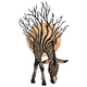 Tree-Zebra Silhouette with Sunset Embroidery Design, Instant Download