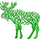 Tree Moose Silhouette Embroidery Design, Instant Download