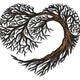 Tree of Life Heart Roots Embroidery Design, Nature Machine Embroidery Pattern, Instant Download