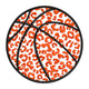 Trendy Leopard Print Basketball Embroidery Design, Instant Download