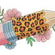 Trendy Leopard Print Pencil Embroidery Design, Instant Download