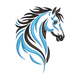 Tribal Horse Head Embroidery Design, Machine Embroidery Pattern, Instant Download