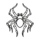 Tribal Spider Line Art Embroidery Design, Instant Download