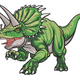 Triceratops Dinosaur Embroidery Design, Dino Kids Pattern, Instant Download