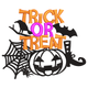 Trick or Treat Halloween Pumpkin & Web Embroidery Design, Instant Download