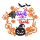 Trick or Treat Halloween Wreath Embroidery Design, Instant Download