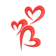 Triple Heart Outline Embroidery Design, Instant Download