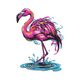 Tropical Flamingo Embroidery Design, Instant Download