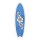 Tropical Surfboard Floral Embroidery Design, Machine Embroidery Pattern, Instant Download