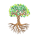 Twisted Trunk Tree with Roots Embroidery Design, Botanical Tree Pattern, Instant Download