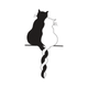 Two Cats Silhouette Embroidery Design, Instant Download